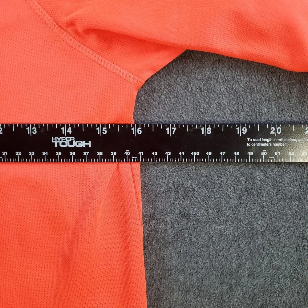 Nike Dri-Fit T-Shirt Youth Orange Athletic Training 3/4 Sleeve Tee Size Large